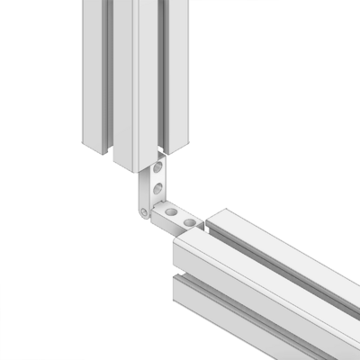 41-210-1 MODULAR SOLUTIONS ALUMINUM HINGE MITER CONNECTOR - ELBOW  MITER NO DRILLING